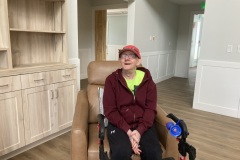 Participant sitting in a chair